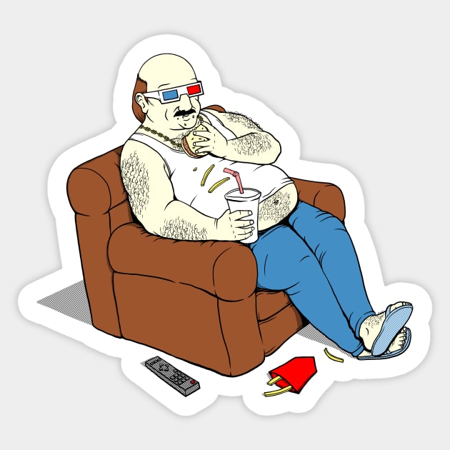 Couch Potato Sticker by pigboom